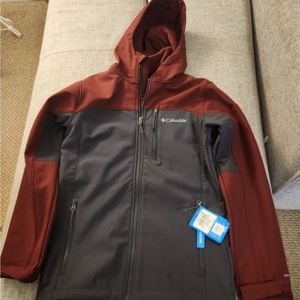 Columbia Men's Burgundy and Charcoal Performance Jacket